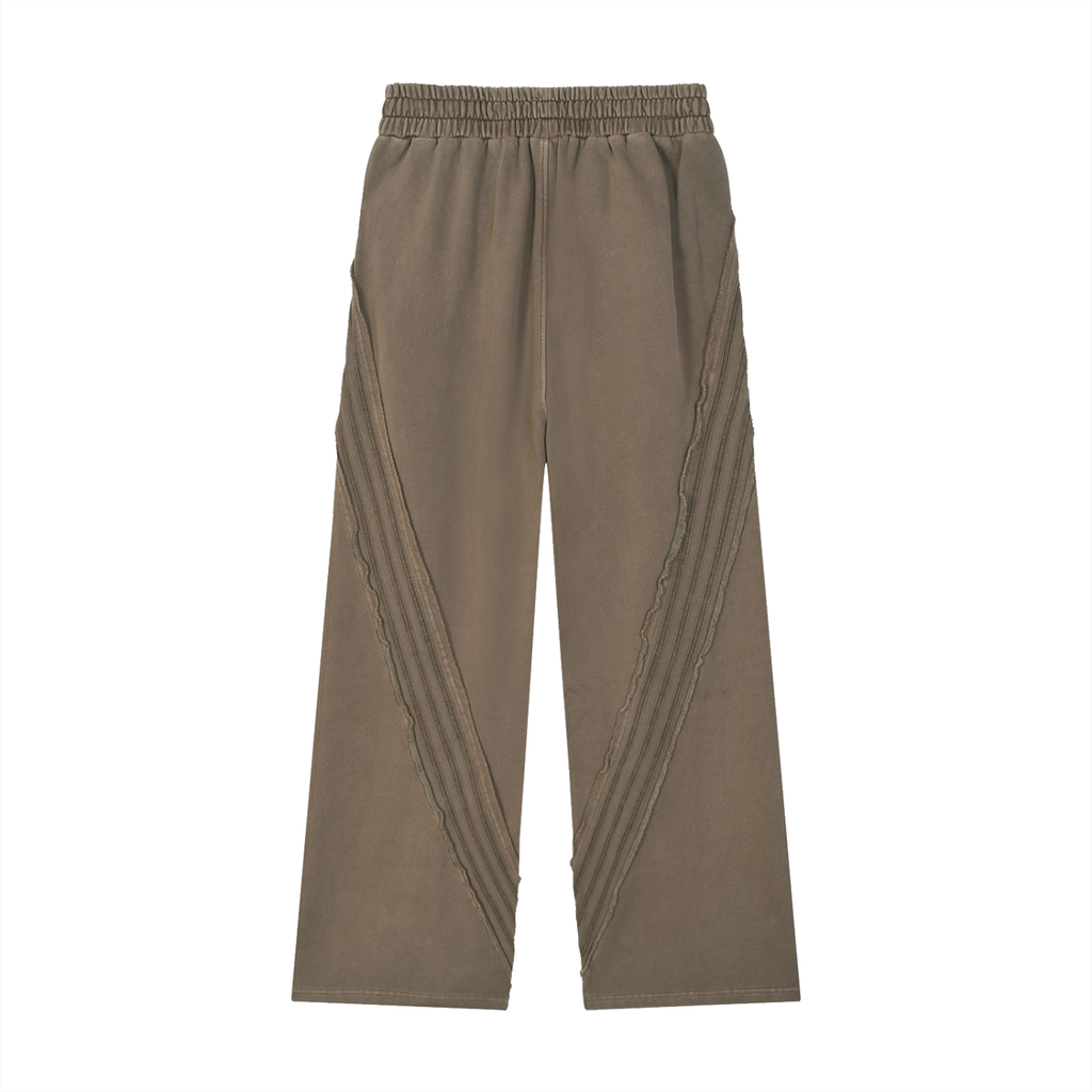 Snow Washed Tape Raw-Edge Sweatpants
