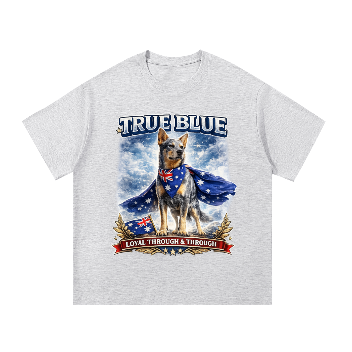 True Blue Aussie Dog Heavyweight Unisex Cotton T-Shirt