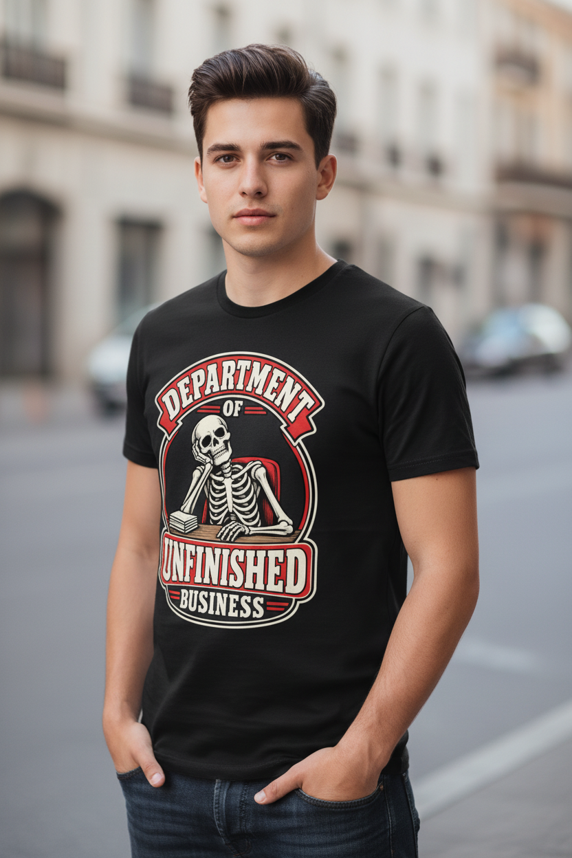 Department of Unfinished Business Pure Cotton Unisex T-Shirt