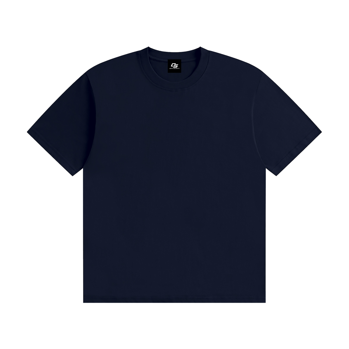 Navy Blue Unisex Seamless Cotton T-Shirt front view