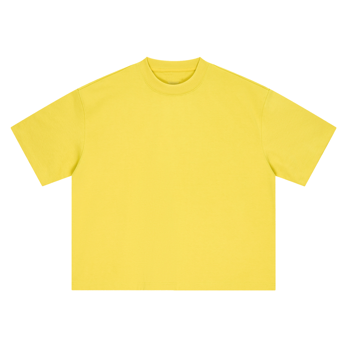 Olive Yellow Unisex Boxy Oversized T-Shirt front view