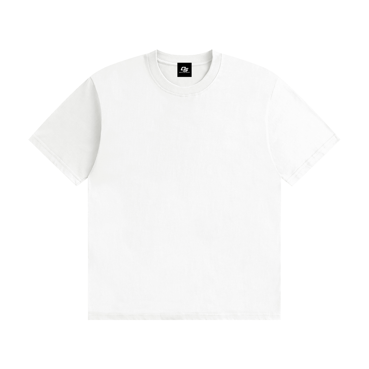 White Unisex Seamless Cotton T-Shirt front view