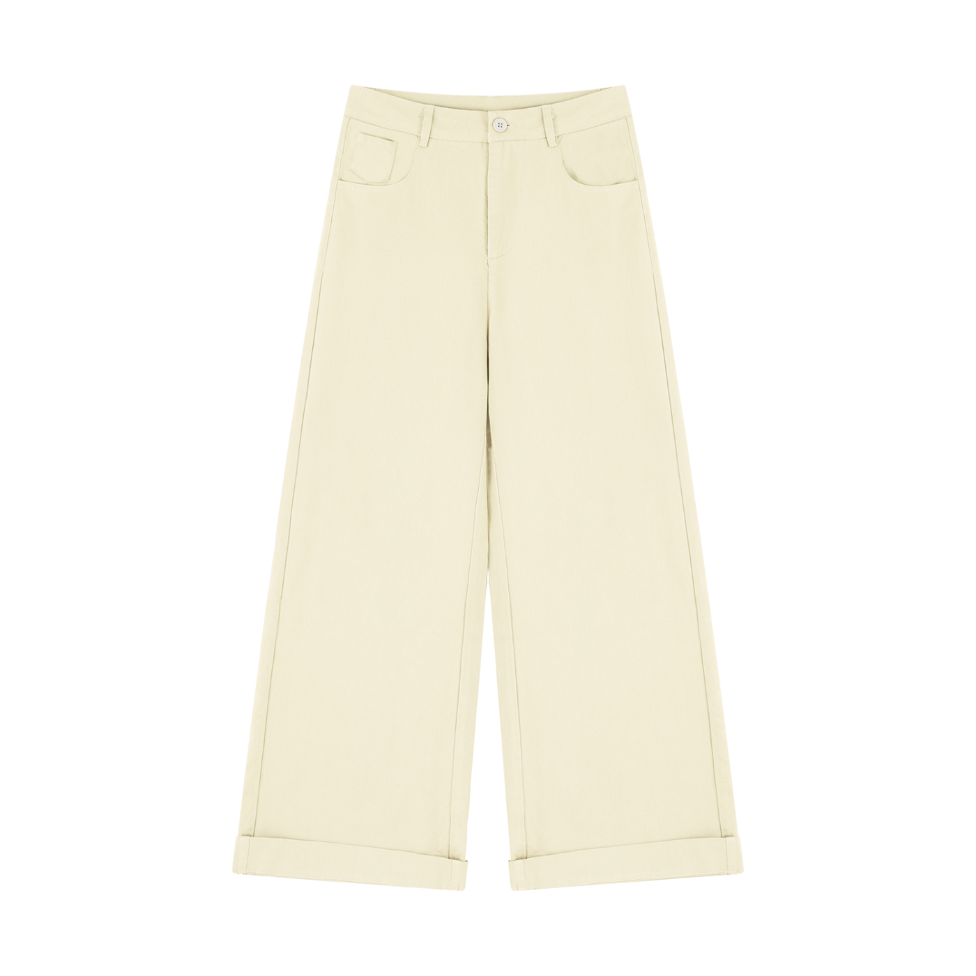 Women’s Tencel Wide-Leg Pants — Apricot front