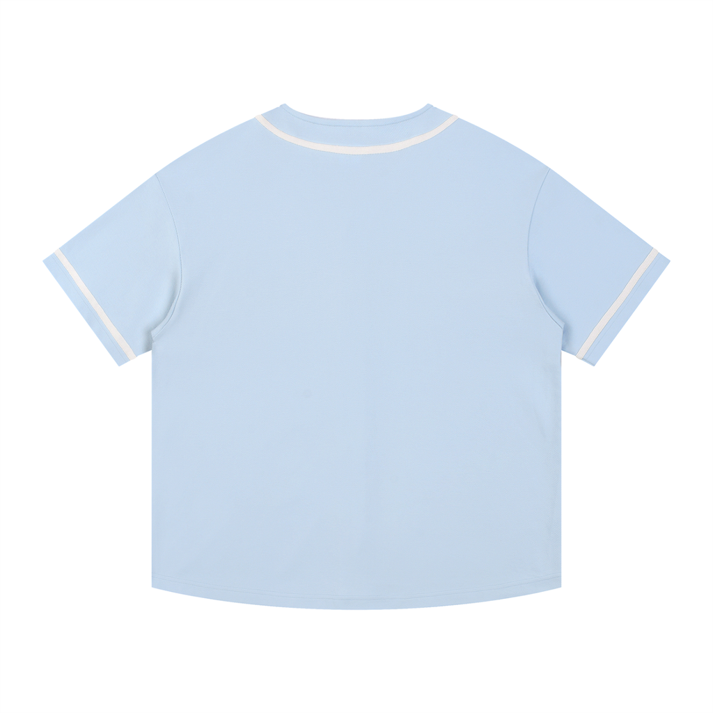 Unisex Contrast Piped Button-Up Jersey gallery view