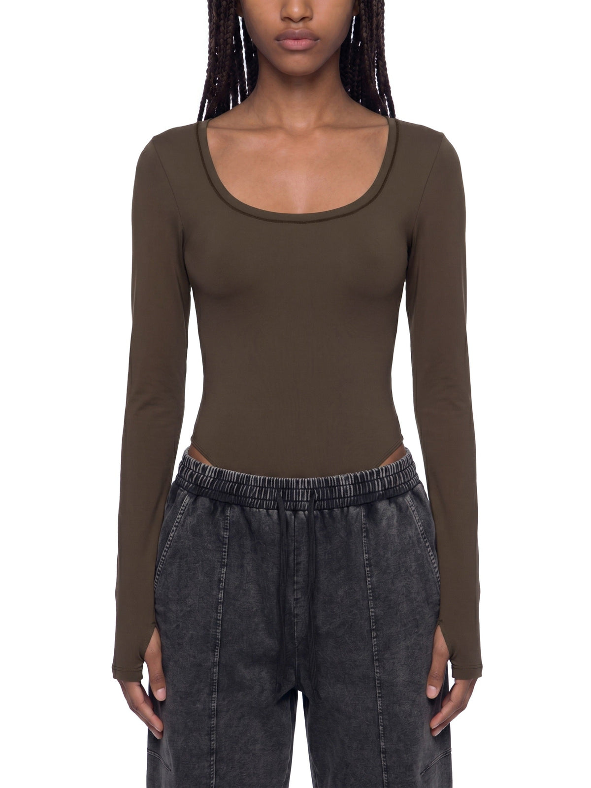 Women's Tight Long Sleeve Yoga Bodysuit