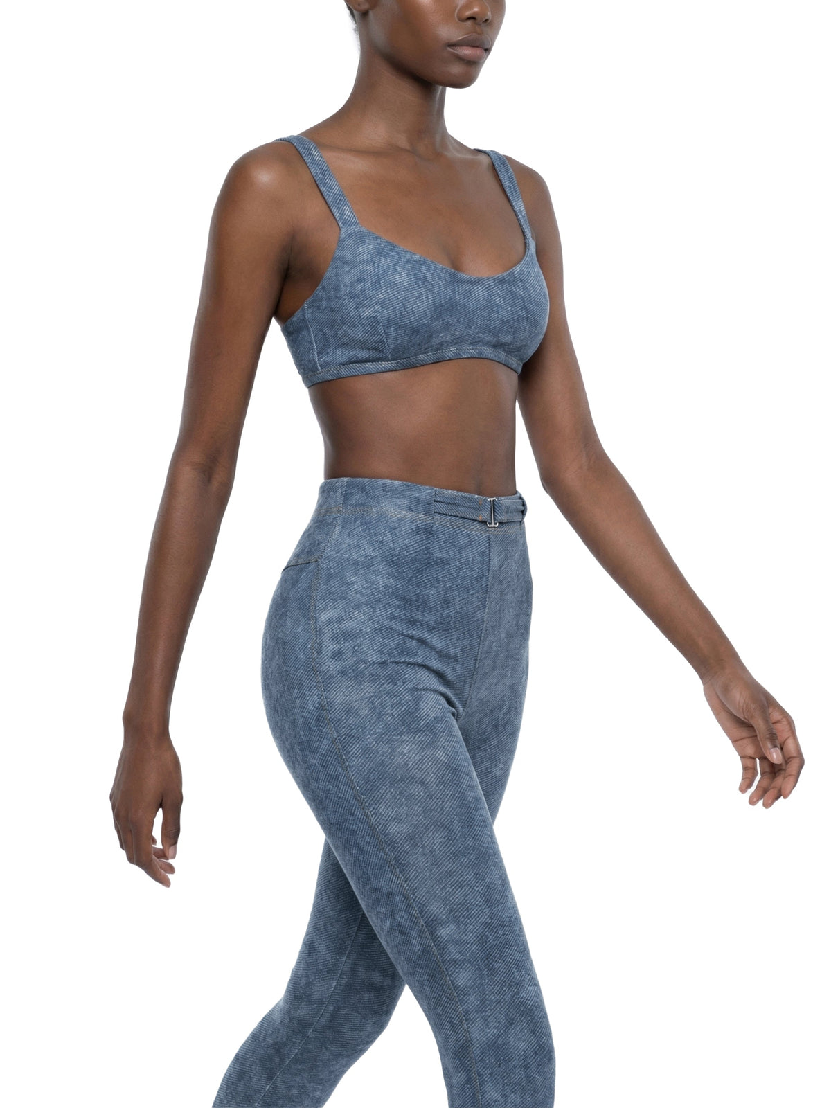 Women's Faux Denim Sports Bra