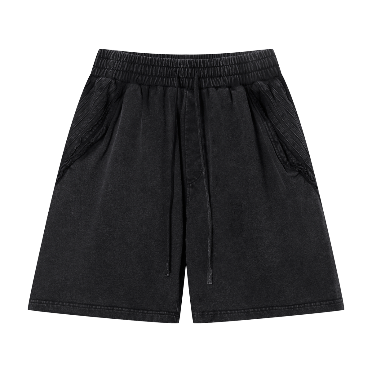 Unisex Vintage Wash Raw Edge Shorts