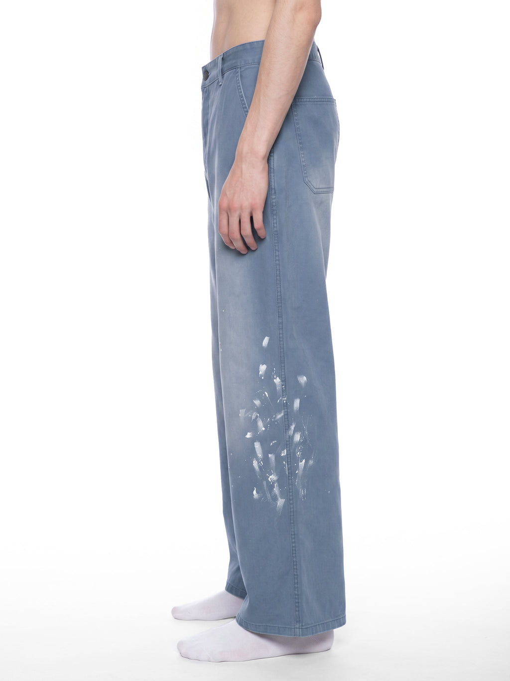 Men's Vintage Wash Splatter Denim Jeans