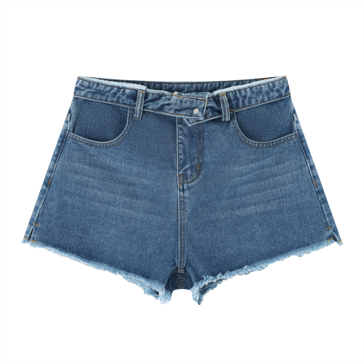 Off Script Women’s Vintage-Wash High-Rise Denim Shorts