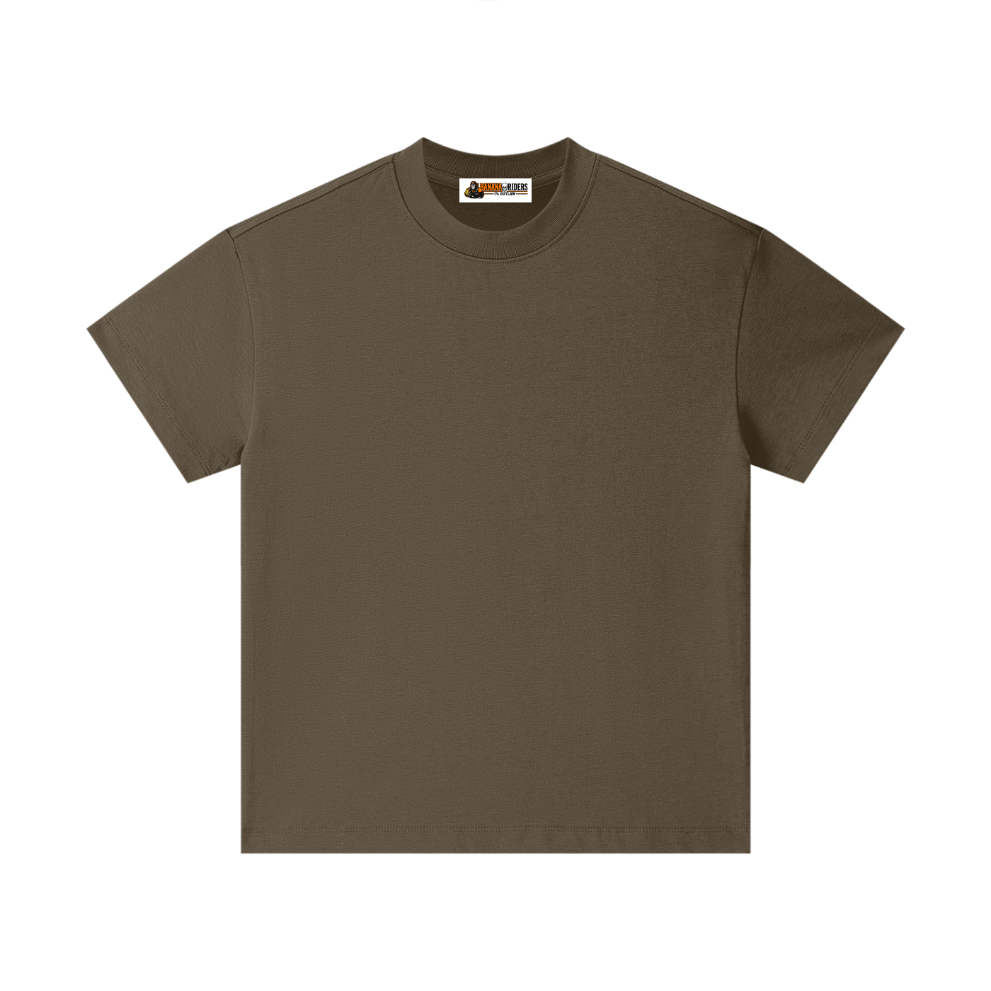 Pure cotton essential kids T-shirt in Brown – front view