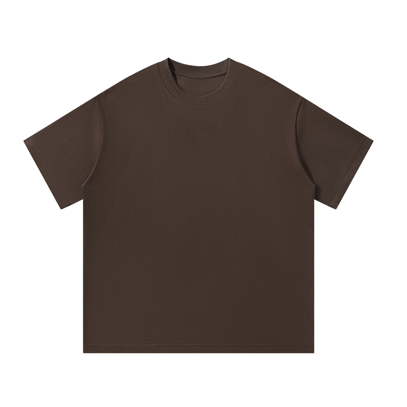 Unisex Oversized Cotton T-Shirt in Coffee — front view