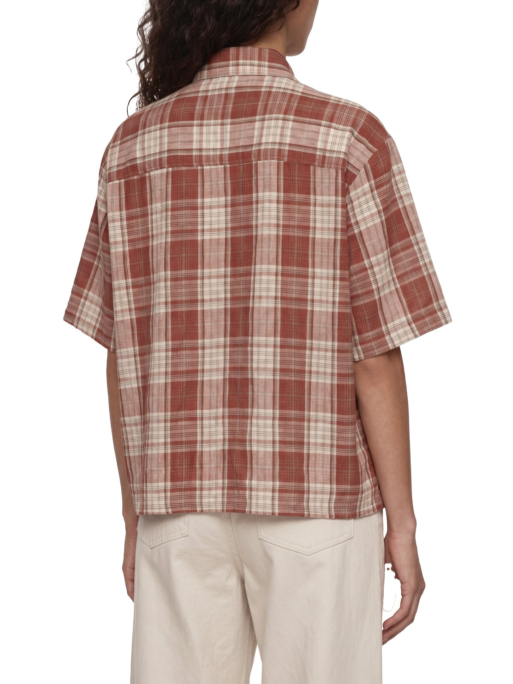 Unisex Plaid Boxy Short Sleeve Shirt