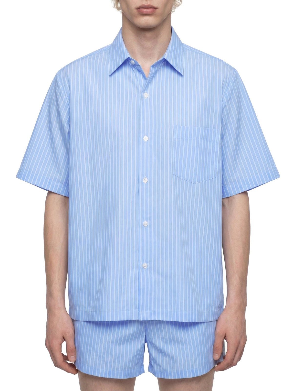 Striped Boxy Short Sleeve Shirt