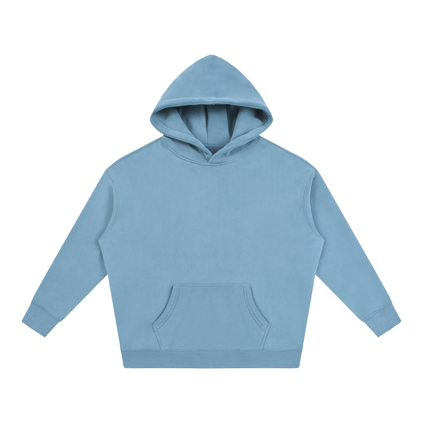 Unisex Oversize Fleeced Hoodie – Medium Blue front