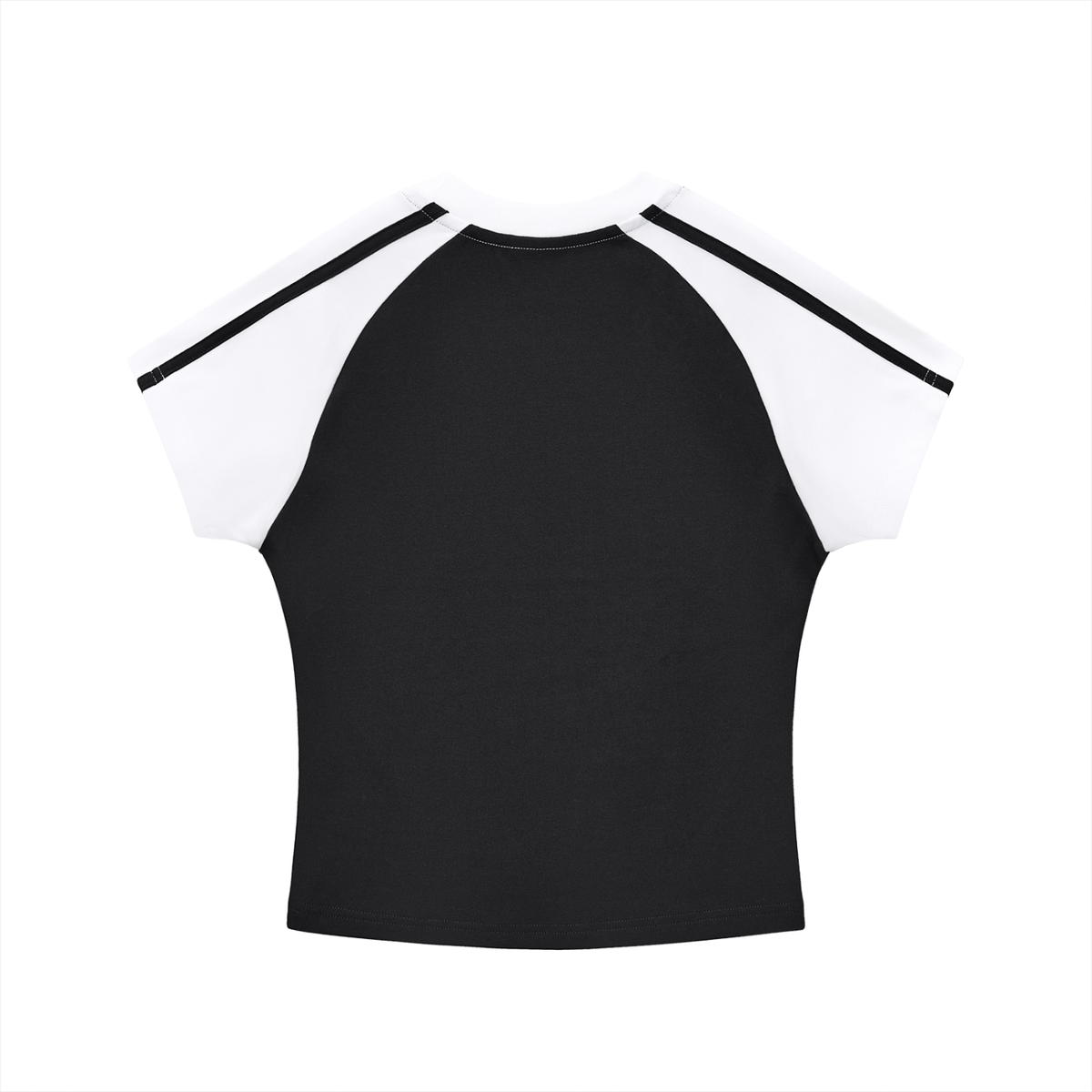 Contrast Stripes Bodycon Raglan Sleeve T-Shirt