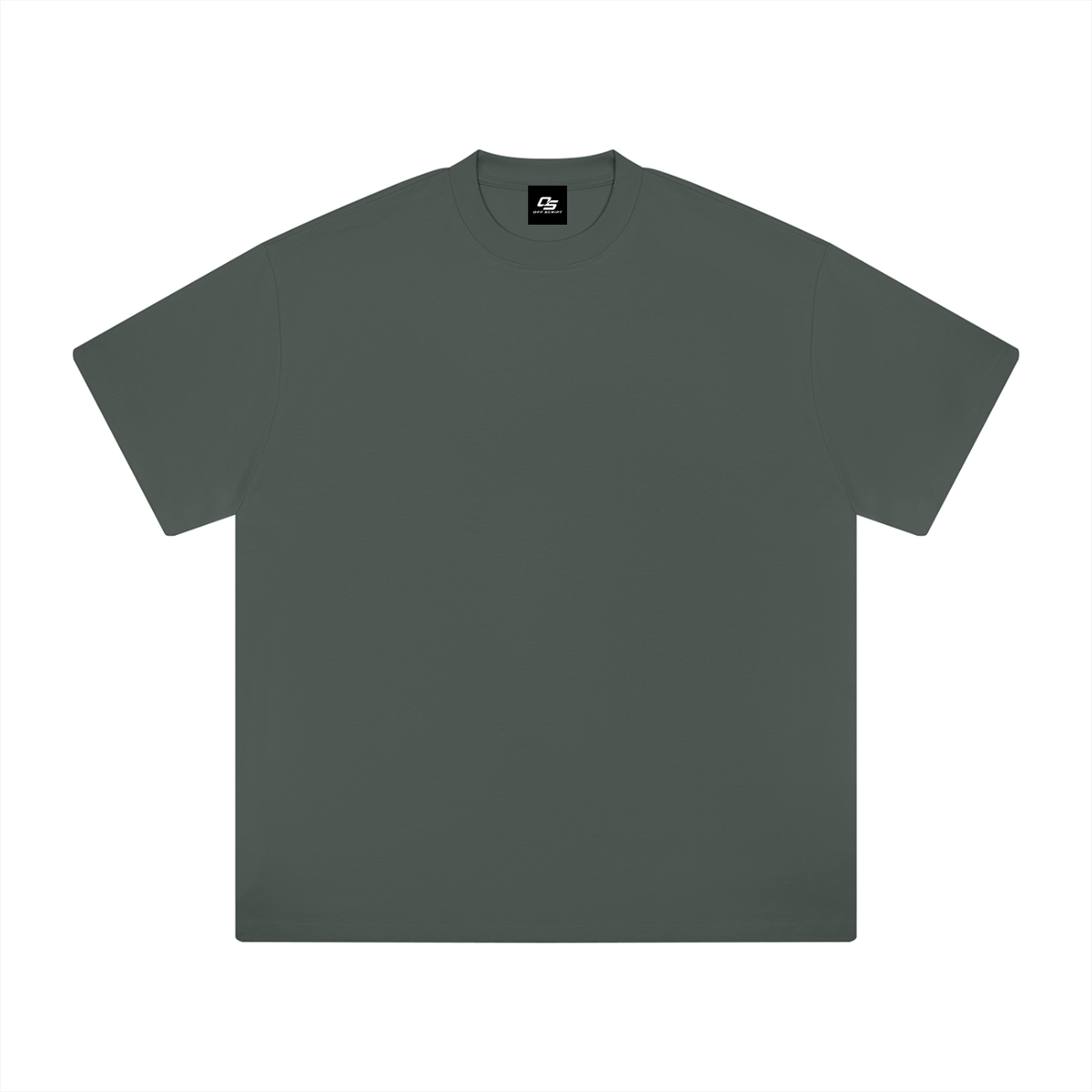 Dark Gray Heavyweight Drop Shoulder T-Shirt front product view