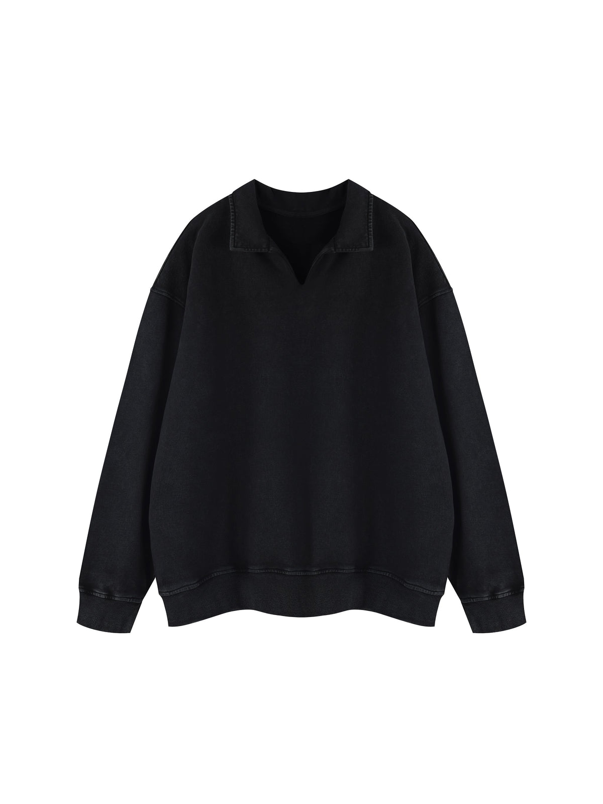 Unisex Vintage Wash Collared Sweatshirt