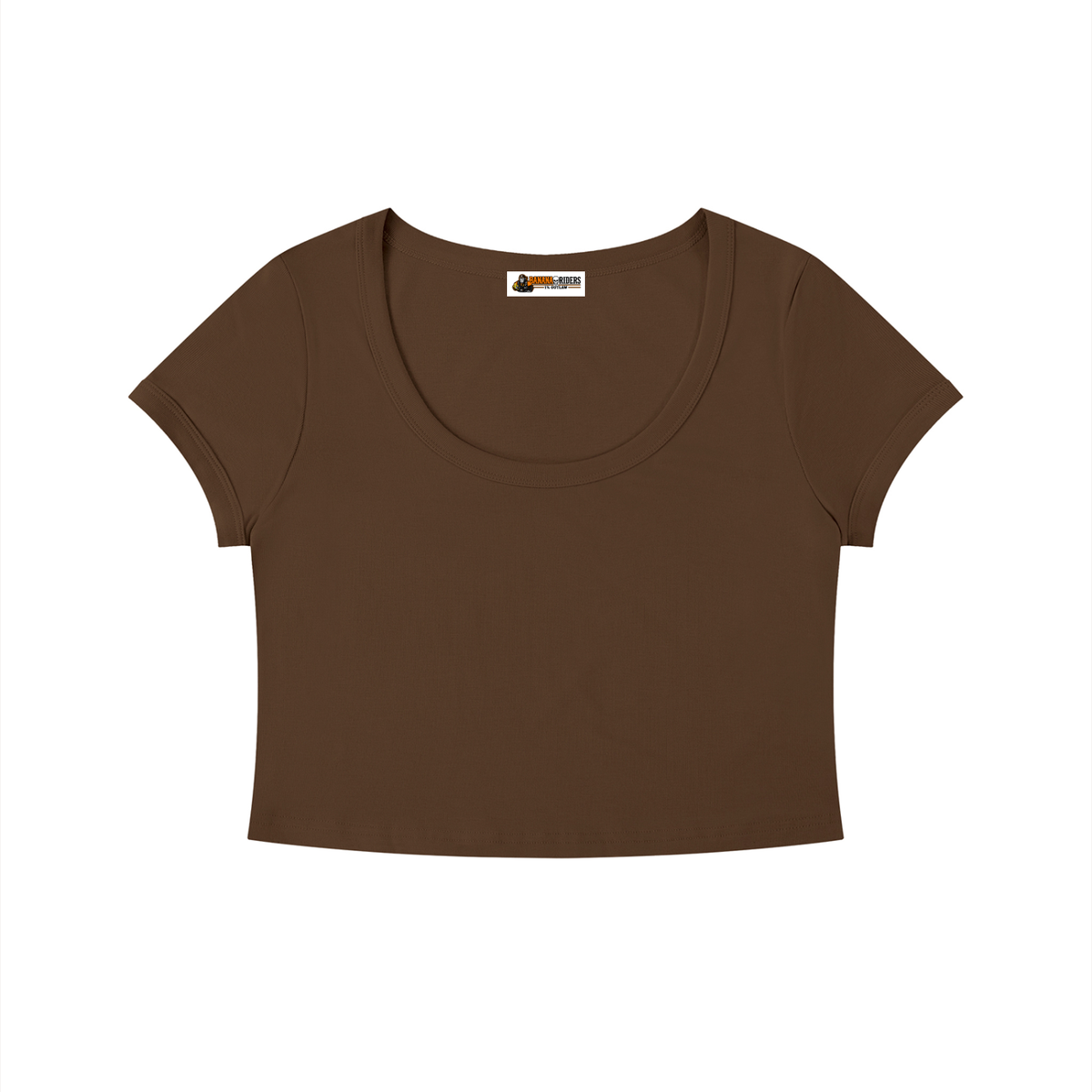Women's Solid Color Slim Crop T-Shirt