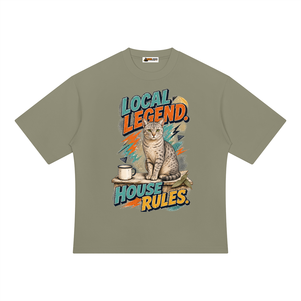Local Legend House Rules Unisex Heavyweight Oversized T-Shirt