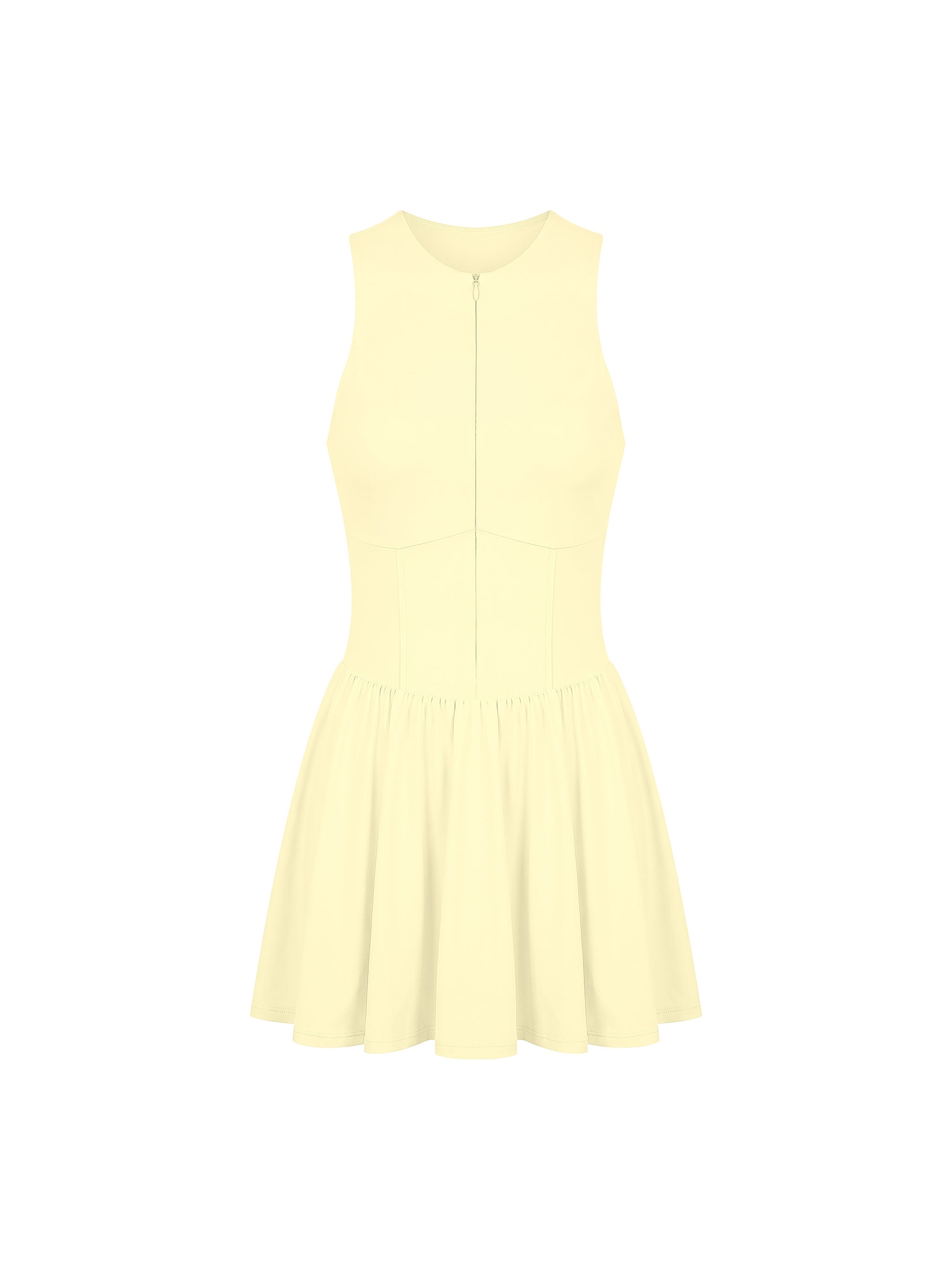 Women’s Ruched Sleeveless Full-Zip Dress