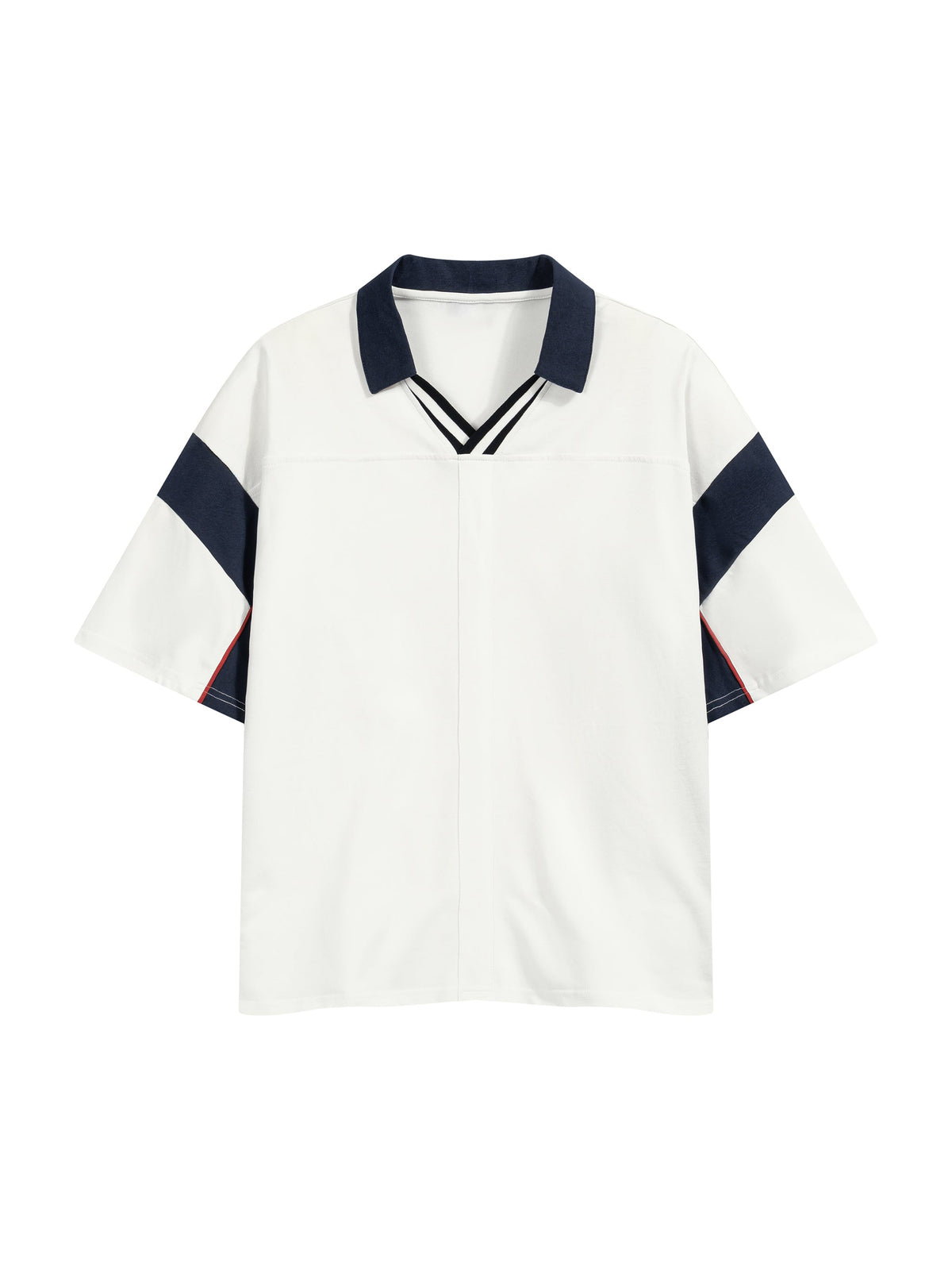 Unisex Boxy Colour Block Polo Shirt