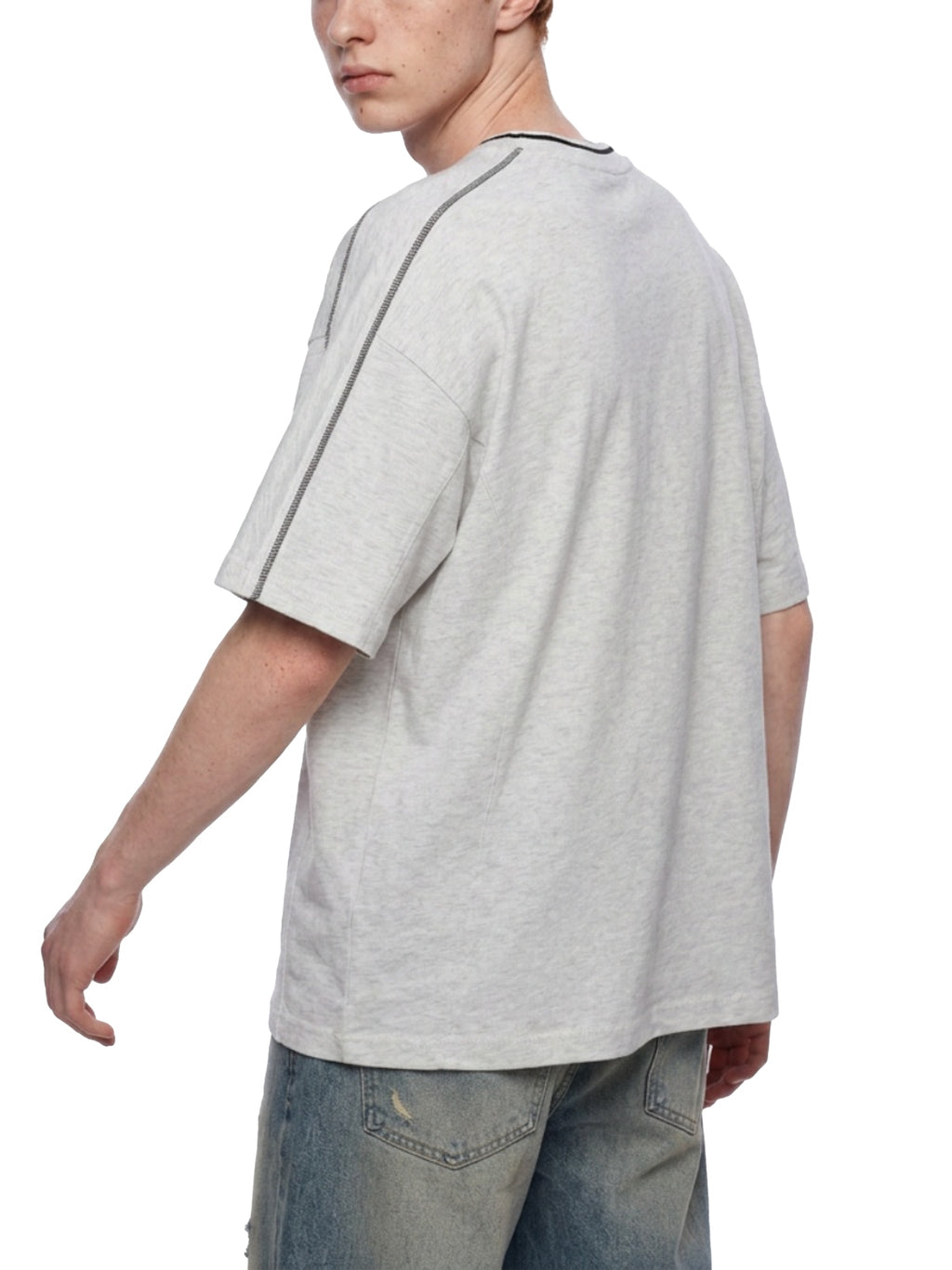 Unisex Oversized Contrast Tape T-Shirt