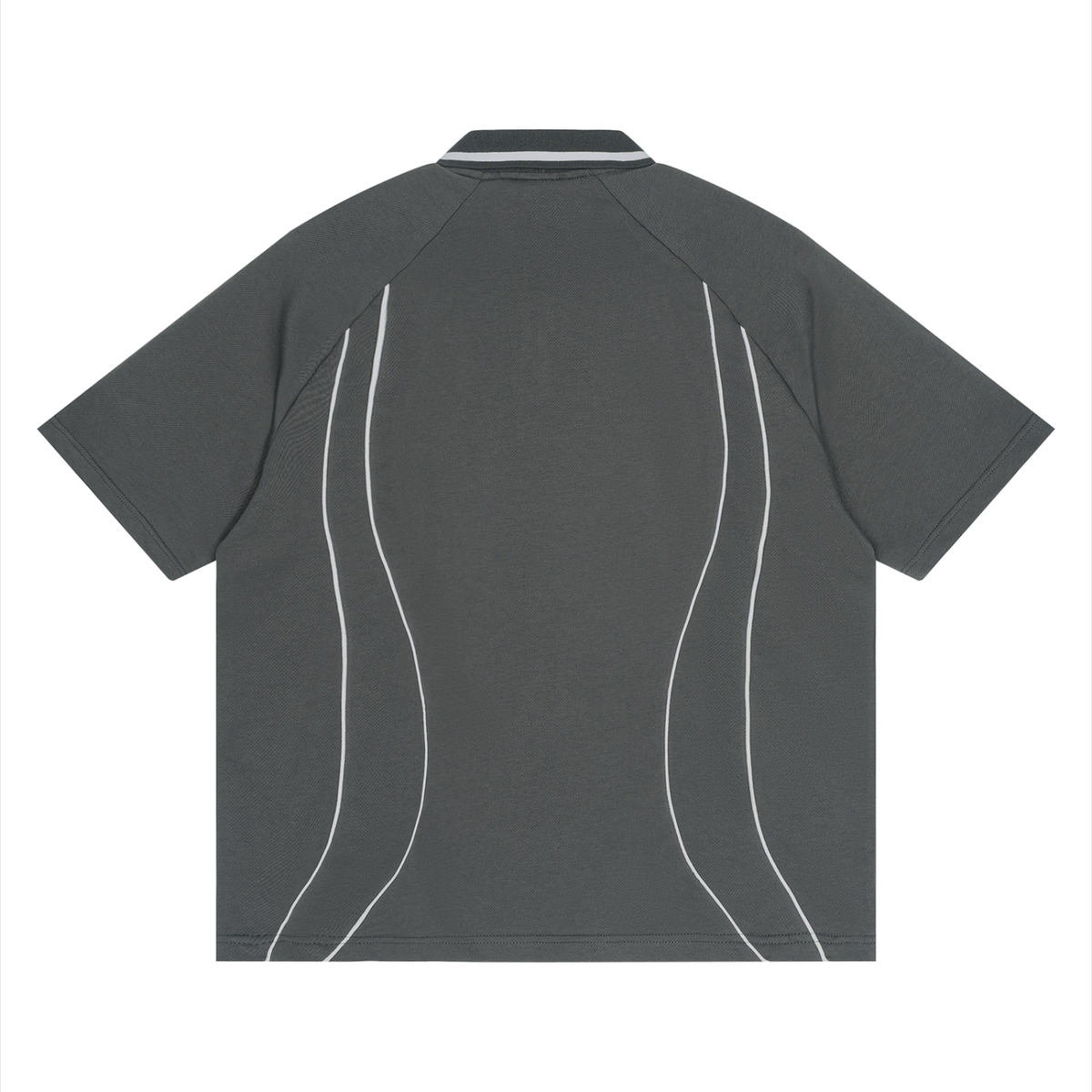 Unisex Raglan Piping Polo Shirt