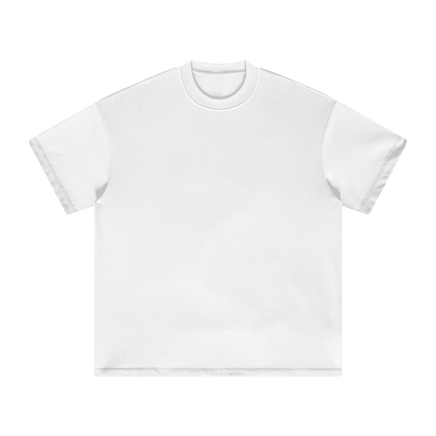 Heavyweight Earth-Tone T-Shirt in White — front view