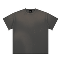 Grey Hand-Frayed Sunfade Paint Splatter T-Shirt front view