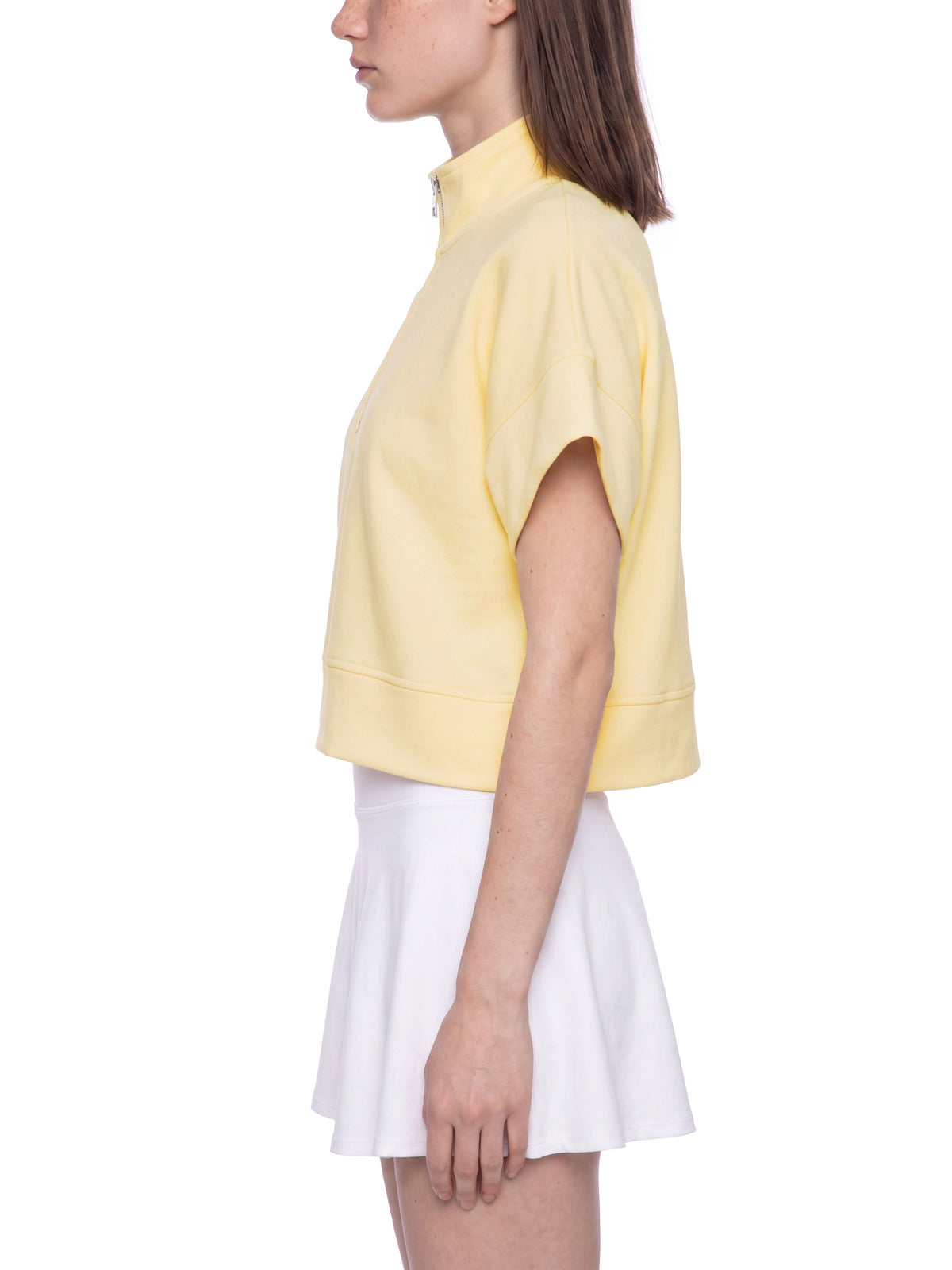 Women's Quarter Zip Crop Sweatshirt