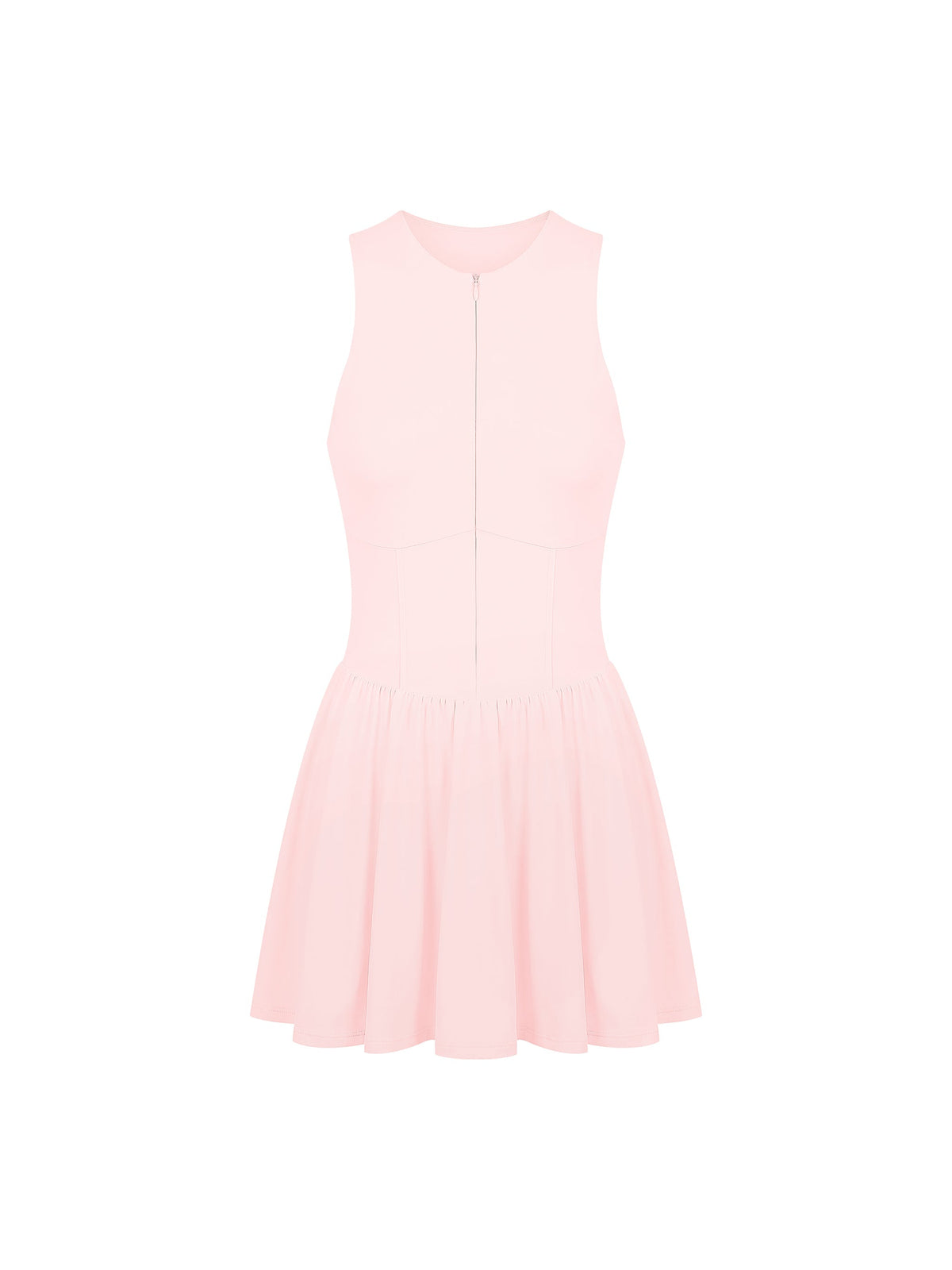 Women’s Ruched Sleeveless Full-Zip Dress
