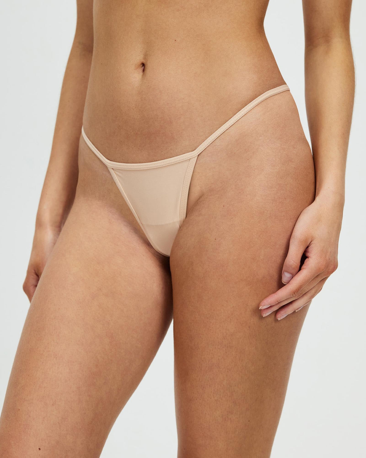 Carbon Modal G-String Underwear - Bone