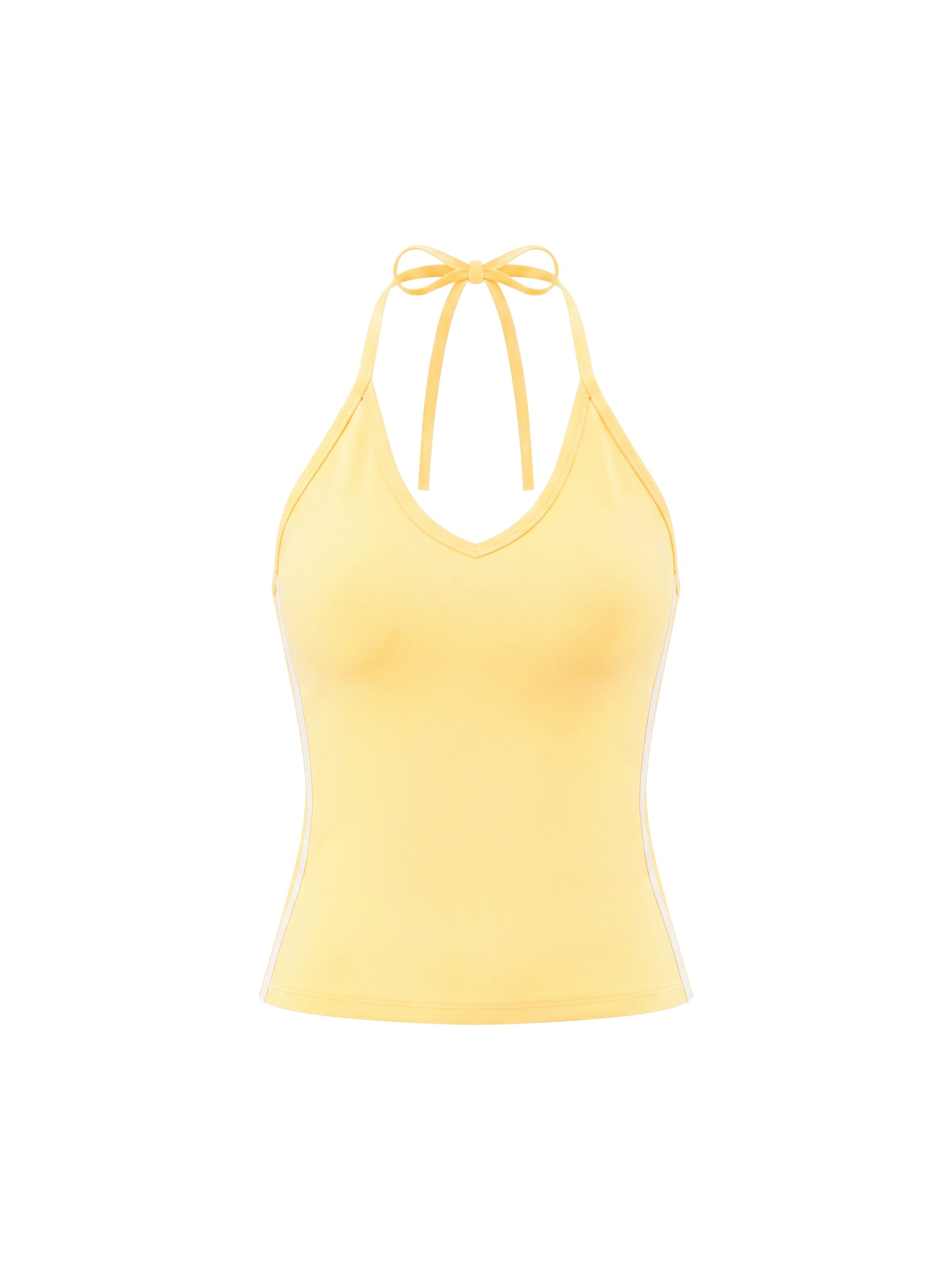 Women’s Colour Block Halter Crop Tank Top