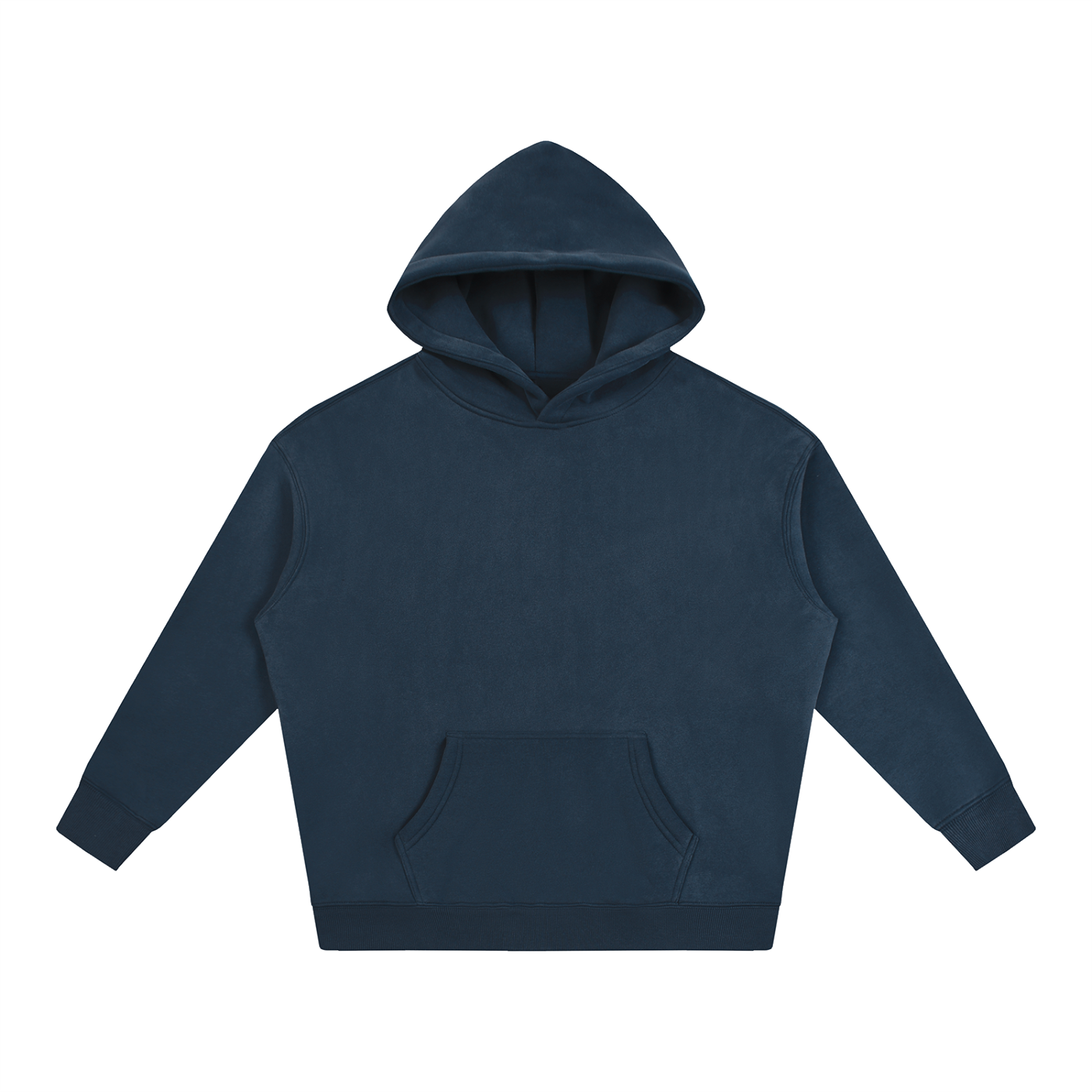 Unisex Oversize Fleeced Hoodie – Navy Blue front