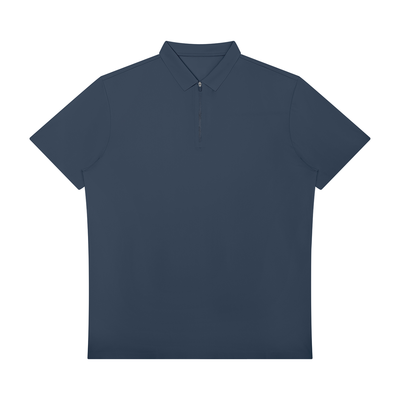 Navy Blue Men’s Quarter-Zip Performance Polo Shirt front