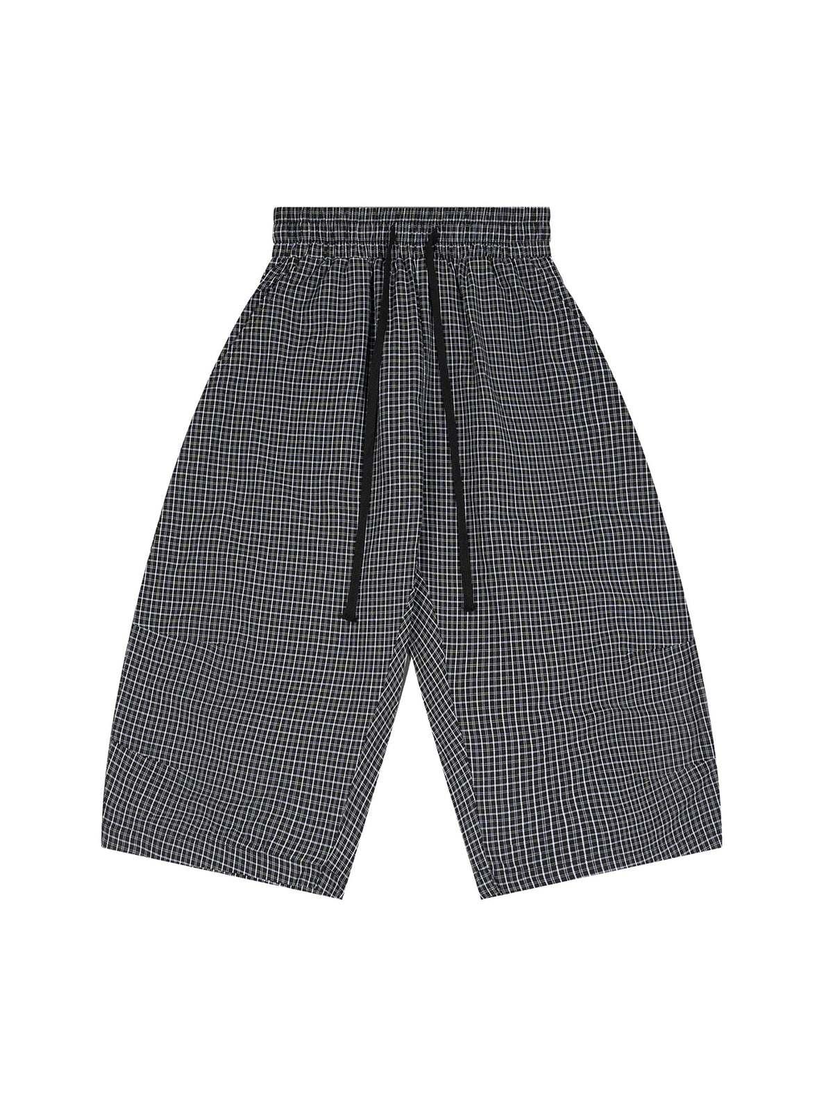 Unisex Plaid Loose Capri Shorts