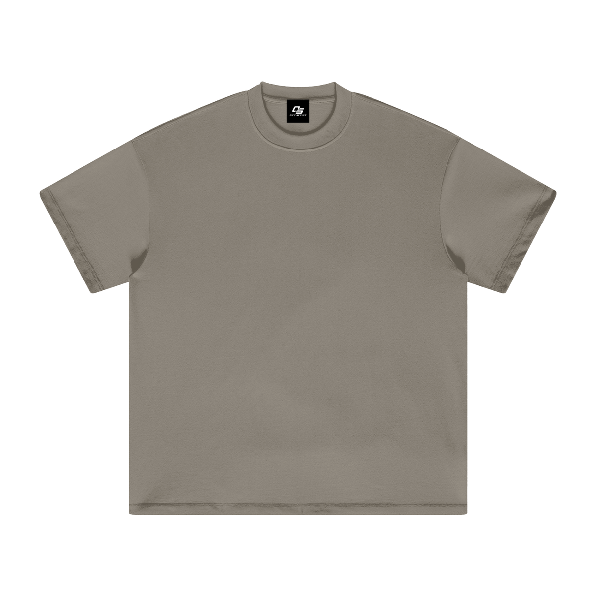 Unisex heavyweight Earth Tone T-shirt in Grey Camel – front product view