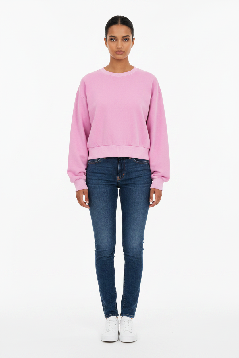 Vintage Washed Cropped Sweatshirt