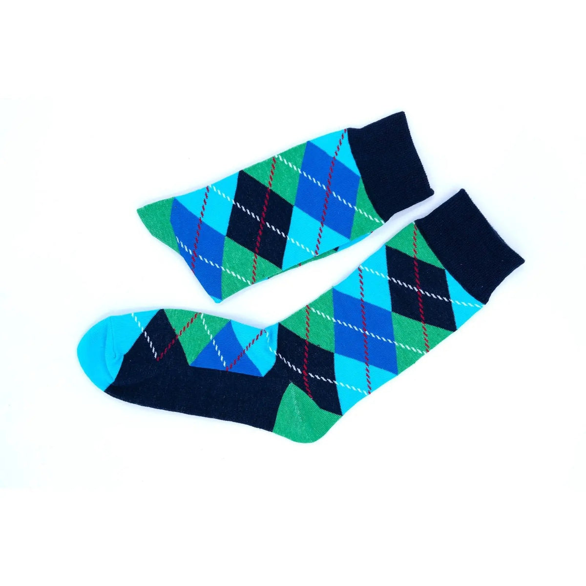 Mens 4 Pairs Argyle Dress Socks  Colorful Patterned Crew Socks for Formal and Casual Wear
