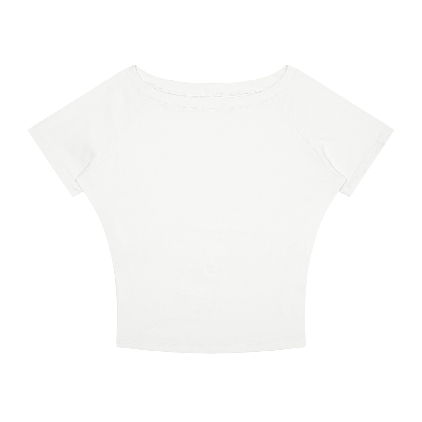 White Women’s Boatneck Raglan T-Shirt front