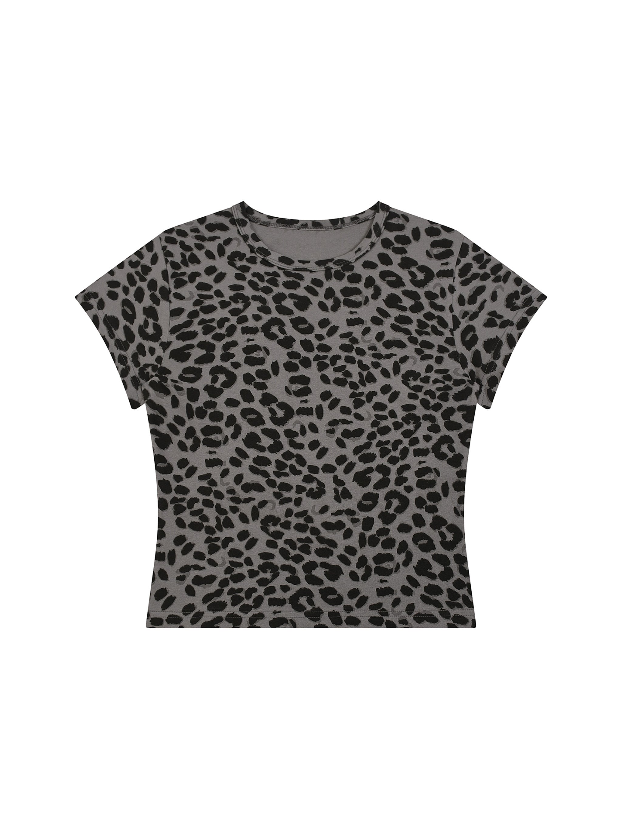 Women’s Leopard Print Crop T-Shirt