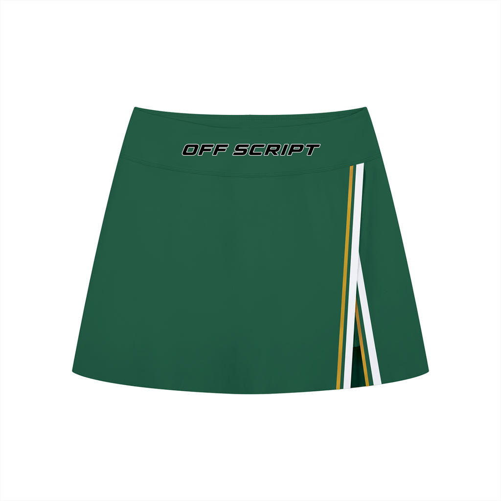 Off Script Women’s Contrast-Stripe Side-Slit A-Line Skirt
