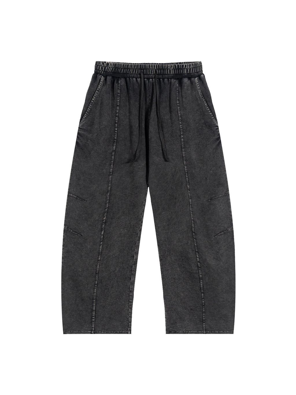 Snow Wash Drawstring Cotton Pants