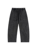 Snow Wash Drawstring Cotton Pants