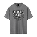 Off Script Gothic Skull Vintage Washed Oversized Cotton T-Shirt