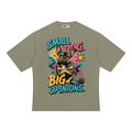 Small Dog Big Opinions Unisex Heavyweight Oversized T-Shirt
