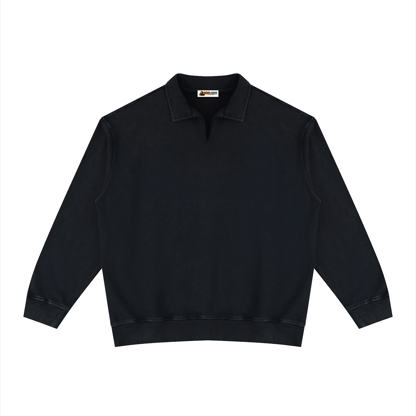 Unisex Vintage Wash Collared Sweatshirt