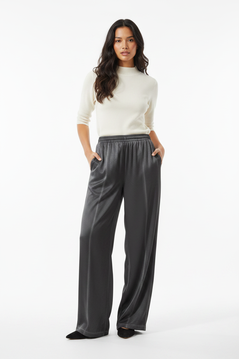 Unisex Vintage Wash Wide Leg Mesh Sweatpants