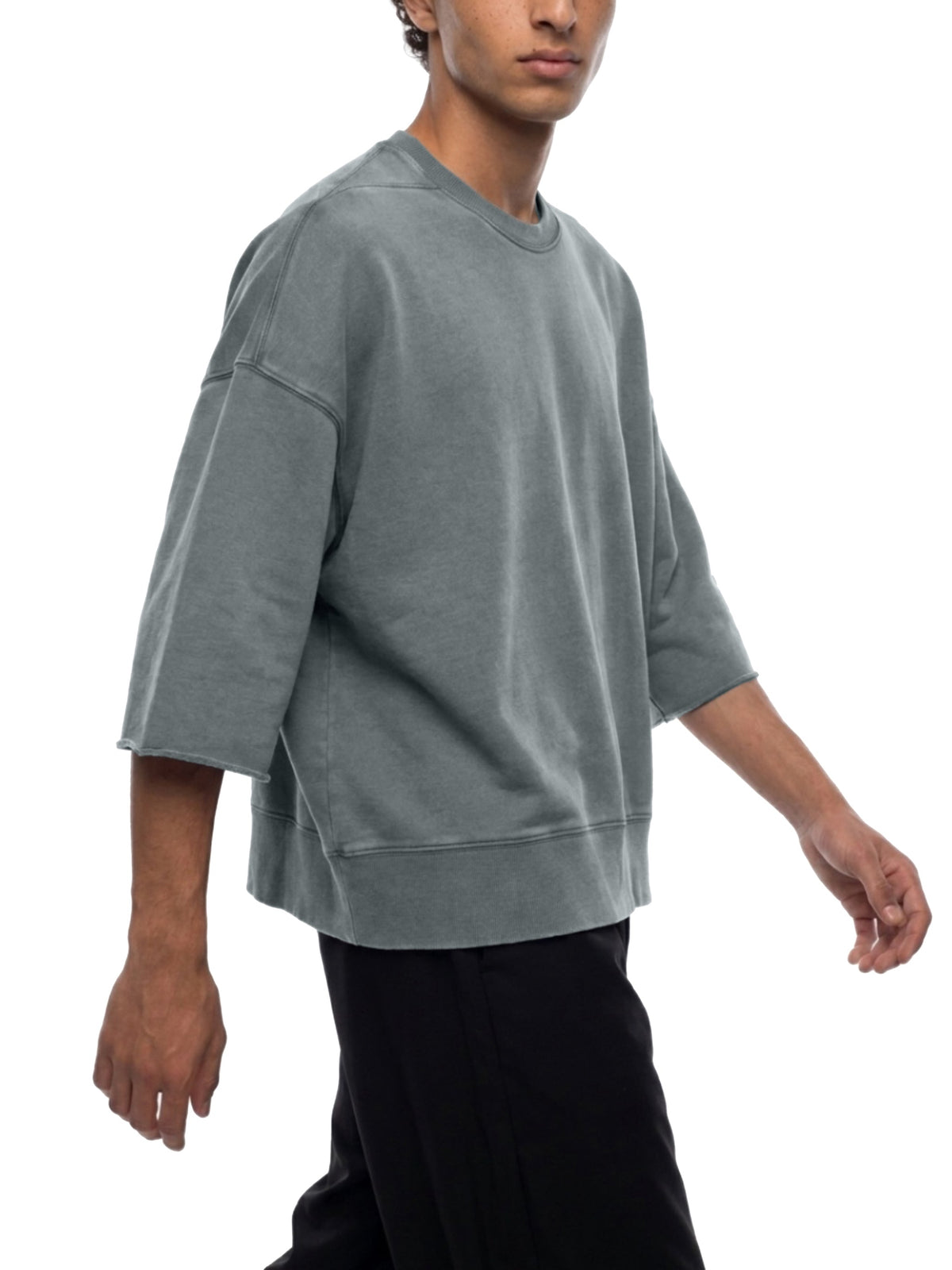 Unisex Mineral Wash Boxy Raw Edge T-Shirt