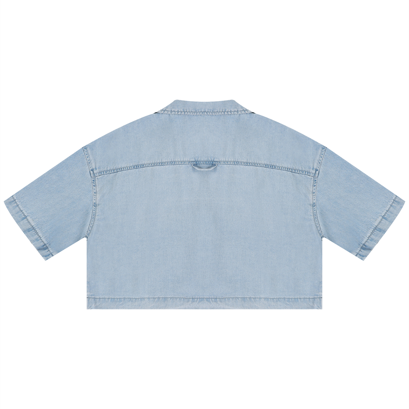 Women’s Vintage-Wash Boxy Cropped Shirt